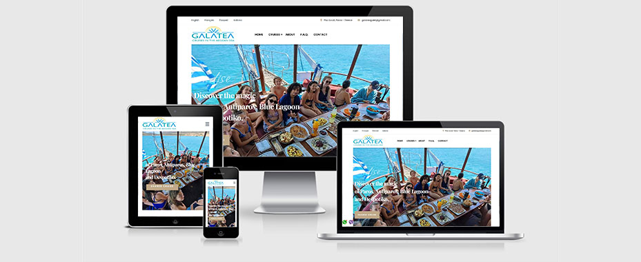 Δημιουργία site για το εκδρομικό σκάφος Galatea στην Πάρο